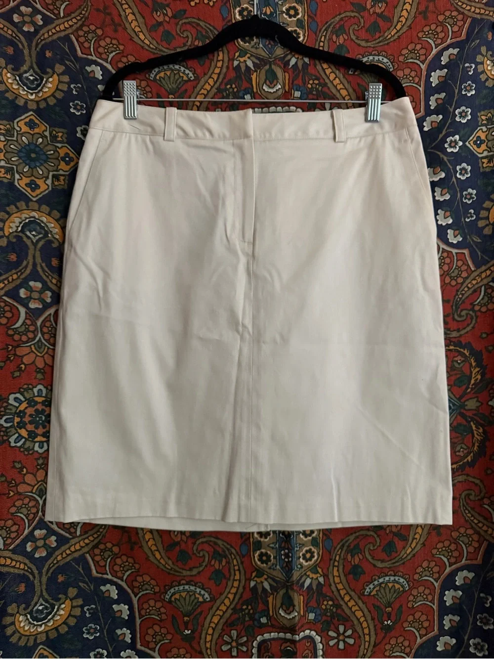 Brooks Brothers Cream / light tan Tailored Pencil Skirt